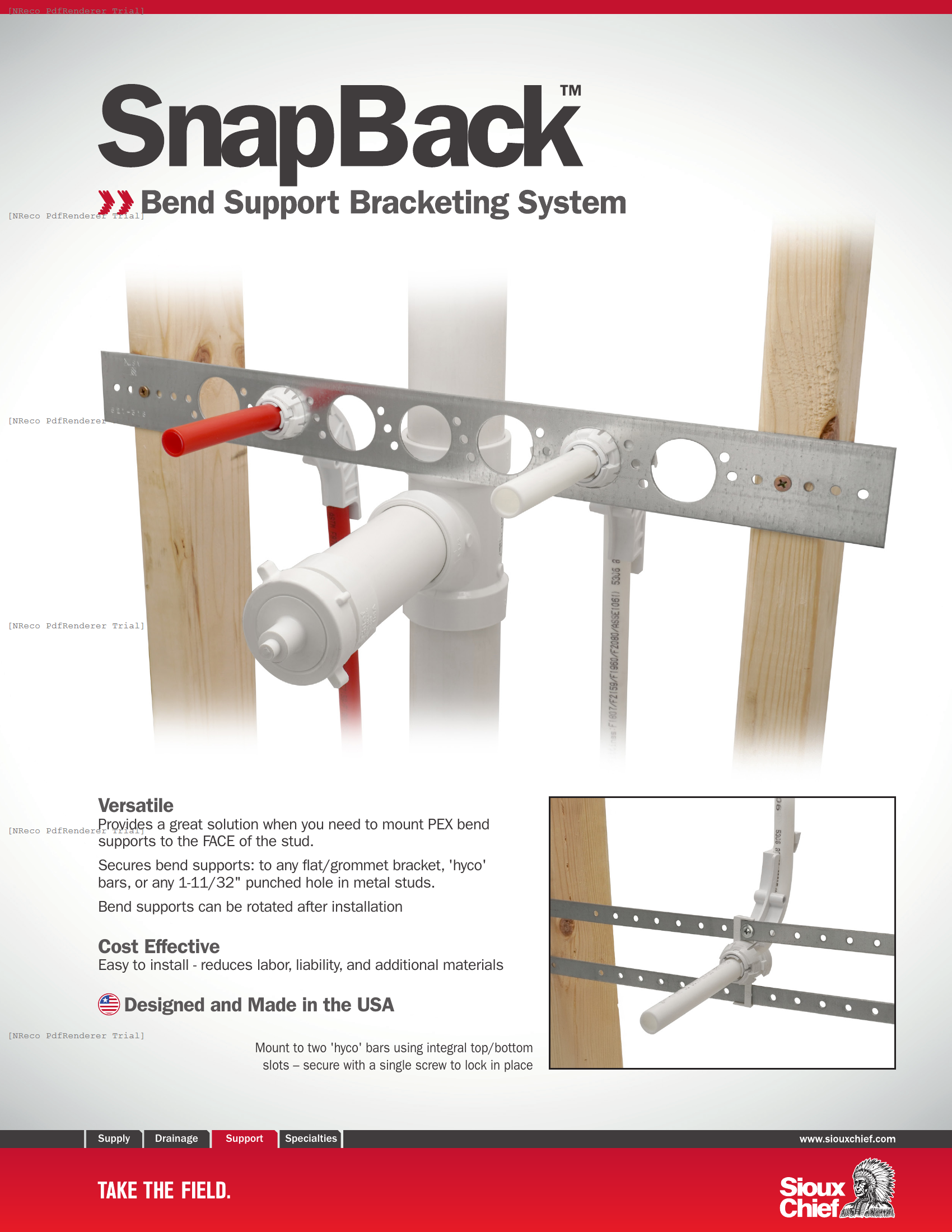 SNAPBACK - BEND SUPPORT BRACKETING SYSTEM - BROCHURE.PDF Brochure Document